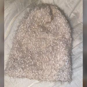 Fuzzy Cream Beanie